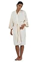 Canyon Rose Cloud 9 Plush Microfiber Women's Spa Robe, Short, Soothing Sand