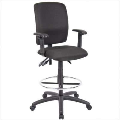 Multi-Function Fabric Drafting Stool in Black - B1636-BK