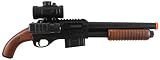 Smith and Wesson M3000 Sawed Off Shotgun Spring Operated Airsoft Gun - Black / Brown