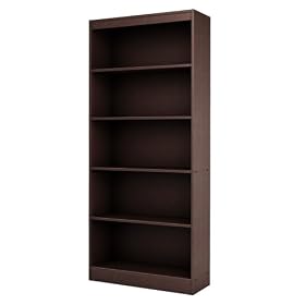 5-Shelf Bookcase - Chocolate