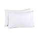 White Solid Cotton Standard Pillowcases Set of 2-500 TC Cotton Pillow Covers,Long Staple Cotton Ultra Soft & Silky Sateen Weave Reduces Allergies and Respiratory Irritation (20