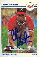 Chris Martin, Harrisburg Senators - Expos Affiliate, 1991 Line Drive Pre-Rookie Autographed Card