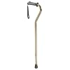 Drive Medical Aluminum Rehab Ortho K Grip Offset Handle Cane with Wrist Strap, Bronze