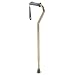 Drive Medical Aluminum Rehab Ortho K Grip Offset Handle Cane with Wrist Strap, Bronze