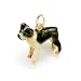 boston terrier - SDISC Boston Terrier Enameled Sterling Silver Charm