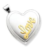 14k & Sterling Silver Heart w/ Love Locket
