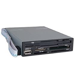 All-in-1 Floppy + USB2.0 Internal Flash Memory Card Reader and Writer Floppy Disk Drive for CF, SD, SDHC, xD, MS Pro Duo, MMC: XP-146 (Black, Retail)