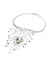 Forzieri Fireworks Glass Stones Sterling Silver Necklace