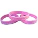 Pink Ribbon Breast Cancer 'Together we can make a difference' Relay for Life Silicone Wristband Bracelet
