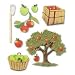 Jolees  Boutique Harvest Themed Ornate Stickers, Apple Picking