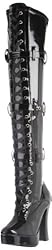 Pleaser Overknee Stiefel ELECTRA-3028 - Lack Schwarz 43,5 EU