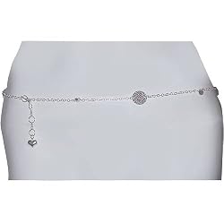 Bellychain Sterling Silver Jewelry Gifts Length 36 inches (b204d)