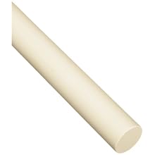 Aluminum Oxide Round Rod, Opaque White, 3/8" Diameter, 12" Length