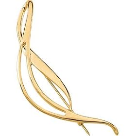 14K White Gold Brooch by DivaDiamonds