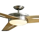 Cimarron Ceiling Fans Brushed Nickel Finish with Opal Glass 54' Ceili