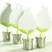 Tulip in Silver Pot Place Card Holder - 4 Holders, 8 cards per package