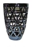 8 x 10" Black Ceramic Vase