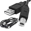 Black 10 ft Hi-Speed USB 2.0 Printer Scanner Cable Type A Male to Type B Male For HP Canon, Lexmark, Epson,