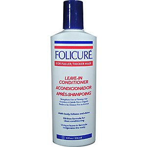 FOLICURE Leave In Conditioner for Fuller, Thicker Looking Hair Adds Body, Fullness & Shine Oil Free Formula for Clean Conditioning & Invigorates Scalp 8oz/237ml