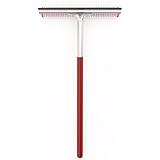 10 Inch Wide Squeegee Red, mAuto w/ 12" Wood Handle Glass Cleaner for Window, Car & Shower