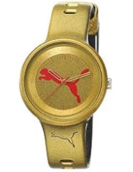 PUMA Womens PU910682012 Slick "Big Cat" Metallic Gold Watch