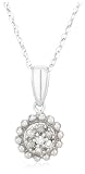 10k Choice of White or Yellow Gold Bead Design Diamond Pendant (.05 cttw, I-J Color, I2-I3 Clarity)