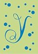 Monogram Polka Dot Garden Size Flag - Y