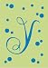 Monogram Polka Dot Garden Size Flag - Y