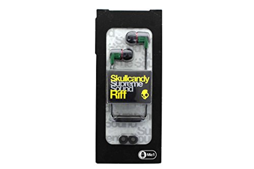 Skullcandy Riff In-Ear Headsets with Mic 1 for Phones - Retail Packaging - Black/Green