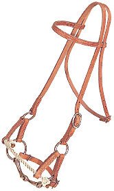 Weaver Bridle Leather Side Pull Training Headstall Half breed