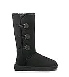UGG Australia Women's Bailey Button Triplet Black Sheepskin Boot 9 M US
