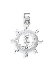 CleverSilvers Nautical Ships Wheel Pendant