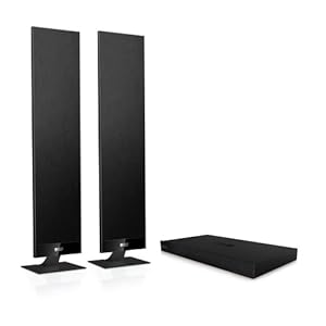 KEF V300 Enceinte extra plate num&eacute;rique pour TV Noir