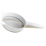 7-Inch Plastic and Stainless Steel Strainer - White by SCI