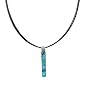 Necklace / Pendant - XP-80- Genuine Handmade Dichroic Glass Pendant Hung on a 16" Stainless Steel Black Colored Multi-Strand Cord + 2" Extension Chain ~ .925 Sterling Silver