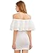 MakeMeChic Women's Off Shoulder Ruffle Mini Dress Boho Bodycon Dress