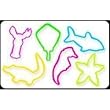 Pack of 24 WATER CREATURES Shaped Rubber Bands Glow-In-The-Dark