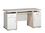 Produkt-Bild: Maja 95206635 Computertisch 1500 x 750 x 650 mm Kernesche hell-Nachbildung, wei&szlig; uni