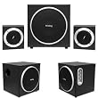 Frisby 2500 Watt, 3 PC, Amplified Subwoofer Speaker System with bass, treble vol controls