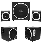 Frisby 2500 Watt, 3 PC, Amplified Subwoofer Speaker System with bass, treble vol controls