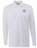 Texas Rangers Long Sleeve Polo Shirt (White) - Large