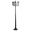 Home Triple Head Post Lamp - Black