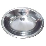 Decolav 1300-B 17-by-14-Inch Drop-in or Undermount Lavatory with Overflow, Brushed Stainless