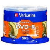 Verbatim 50 x DVD R 4.7 GB 16x LightScribe 1.2 spindle storage media