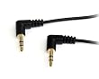 StarTech.com MU3MMS2RA Slim 3.5mm Right Angle Stereo Audio Cable - M/M (3 Feet)