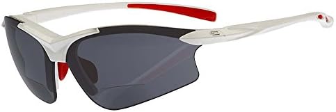 Dual Eyewear G5 Sunglasses: +2.5 Power Magnification; White Frame/Gray Lens