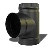 Buy Metalbestos 6 Black Stove Pipe Tee With Cap by Selkirk