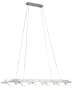Eglo 82923A Triangolo 4 Light Pendant Light Fixture, Nickel and Chrome/Frosted