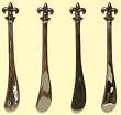 Decorative Fleur De Lis Mini Knives Set / 4