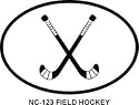 FIELD HOCKEY Oval Bumper Sticker